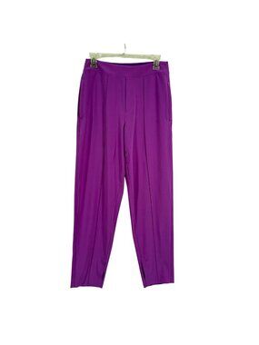 Athleta Brooklyn Heights Vienna Slim Pant Jazzy Purple High Rise Split Hem Size